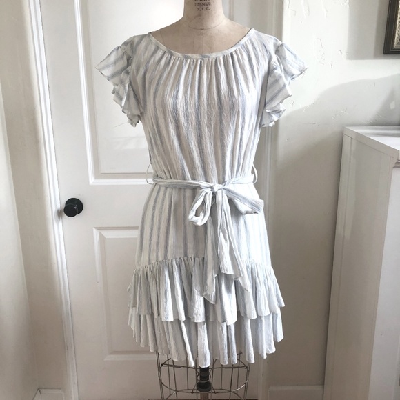 Rebecca Taylor Striped Cotton Dress - Picture 1 of 4